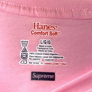 Supreme Pink Hanes Shirt